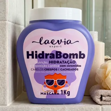 Creme de Pentear e M&aacute;scara de Hidrata&ccedil;&atilde;o 2 em 1 Laevia Expert HidraBomb Cabelos Crespos e Cacheados 1kg