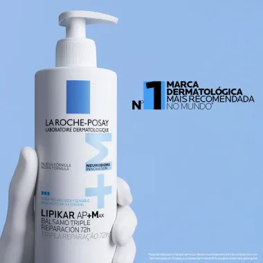 Lipikar AP+Max La Roche Posay B&aacute;lsamo Tripla Repara&ccedil;&atilde;o Corporal 72 Horas 400ml