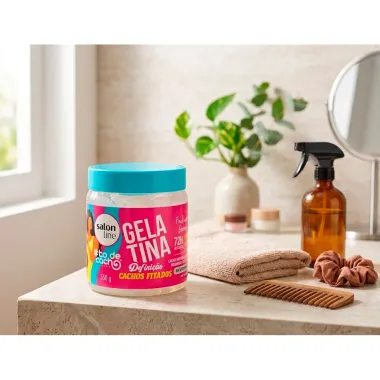 Gelatina Salon Line #To de Cacho Defini&ccedil;&atilde;o Cachos Fitados Finaliza&ccedil;&atilde;o Gatinho 550g