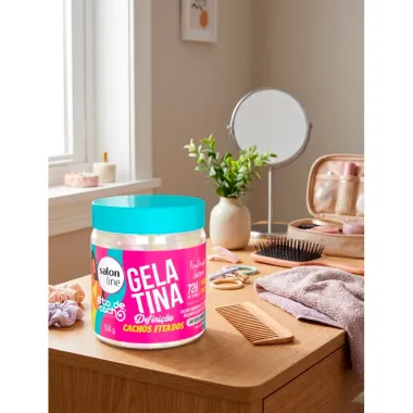 Gelatina Salon Line #To de Cacho Defini&ccedil;&atilde;o Cachos Fitados Finaliza&ccedil;&atilde;o Gatinho 550g