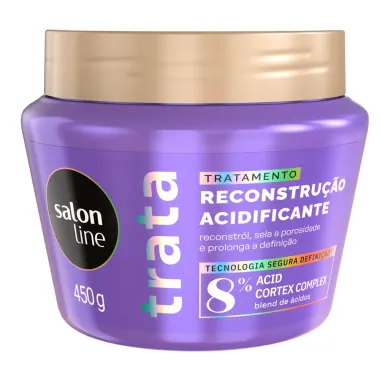 M&aacute;scara de Tratamento Salon Line Trata Reconstru&ccedil;&atilde;o Acidificante 450g