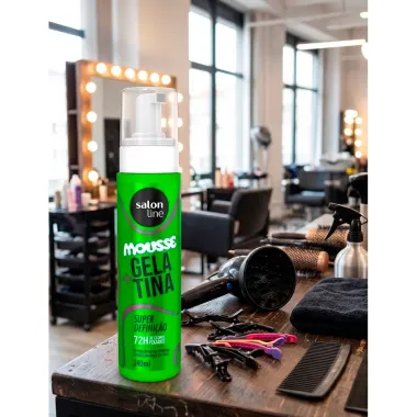 Mousse + Gelatina Salon Line Super Defini&ccedil;&atilde;o 72h de Cachos Fixados 240ml