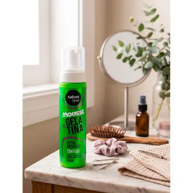 Mousse + Gelatina Salon Line Super Defini&ccedil;&atilde;o 72h de Cachos Fixados 240ml