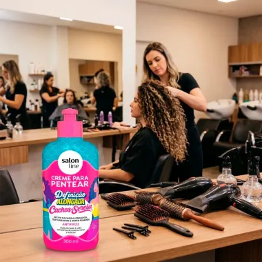 Creme de Pentear Salon Line Defini&ccedil;&atilde;o Alongada Cachos de Sereia Antifrizz 300ml