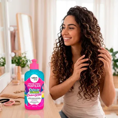 Creme de Pentear Salon Line Defini&ccedil;&atilde;o Alongada Cachos de Sereia Antifrizz 300ml