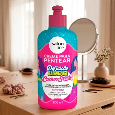 Creme de Pentear Salon Line Defini&ccedil;&atilde;o Alongada Cachos de Sereia Antifrizz 300ml