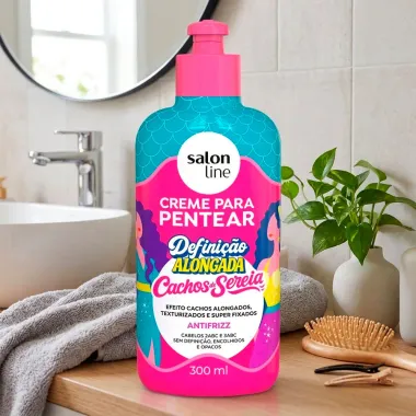 Creme de Pentear Salon Line Defini&ccedil;&atilde;o Alongada Cachos de Sereia Antifrizz 300ml