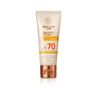 Protetor Solar Australian Gold FPS 70 Antioleosidade Sem Cor Toque Seco 40g