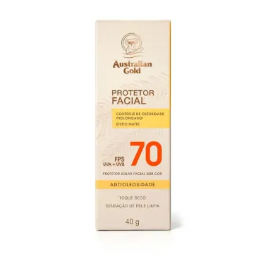 Protetor Solar Australian Gold FPS 70 Antioleosidade Sem Cor Toque Seco 40g