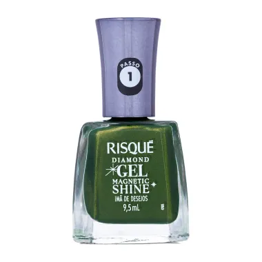 Esmalte Risqu&eacute; Diamond Gel Magnetic Shine Cor Im&atilde; de Desejos 9,5ml