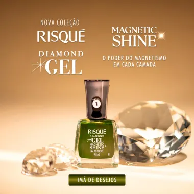 Esmalte Risqu&eacute; Diamond Gel Magnetic Shine Cor Im&atilde; de Desejos 9,5ml