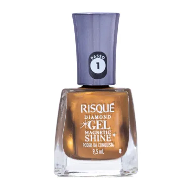 Esmalte Risqu&eacute; Diamond Gel Magnetic Shine Cor Poder da Conquista 9,5ml
