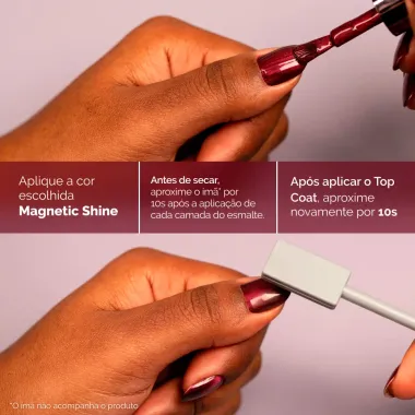 Esmalte Risqu&eacute; Diamond Gel Magnetic Shine Cor Conex&atilde;o de Almas 9,5ml