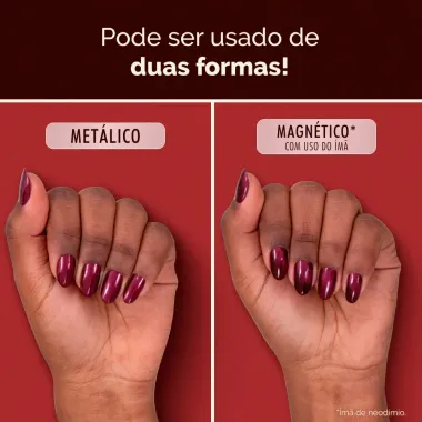 Esmalte Risqu&eacute; Diamond Gel Magnetic Shine Cor Conex&atilde;o de Almas 9,5ml