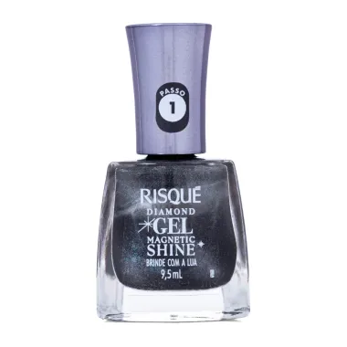 Esmalte Risqu&eacute; Diamond Gel Magnetic Shine Cor Brinde com a Lua 9,5ml