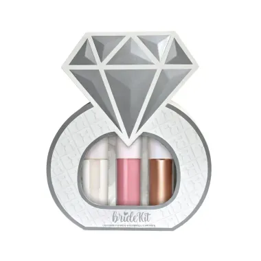 Kit Bride By Franciny Ehlke Lip Bride 5g Blush Bride 6,5g e Shine Bride 5g