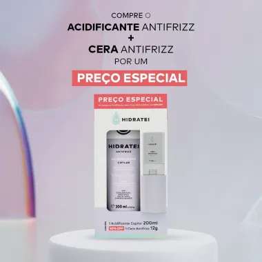 Acidificante Capilar Hidratei Antifrizz 200ml e 50% Off Cera Antifrizz 12g Pre&ccedil;o Especial