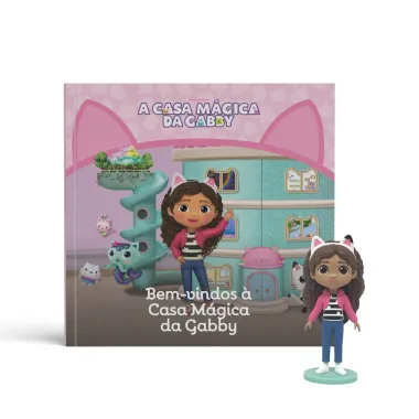 Livro Infantil A Casa M&aacute;gica da Gabby Hist&oacute;rias e Personagens Sortidos com 1 Miniatura