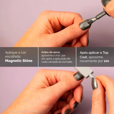 Esmalte Risqu&eacute; Diamond Gel Magnetic Shine Cor Opostos Se Atraem 9,5ml