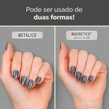 Esmalte Risqu&eacute; Diamond Gel Magnetic Shine Cor Opostos Se Atraem 9,5ml