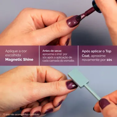 Esmalte Risqu&eacute; Diamond Gel Magnetic Shine Cor Poder da Atra&ccedil;&atilde;o 9,5ml