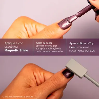 Esmalte Risqu&eacute; Diamond Gel Magnetic Shine Cor Frequ&ecirc;ncia M&iacute;stica 9,5ml
