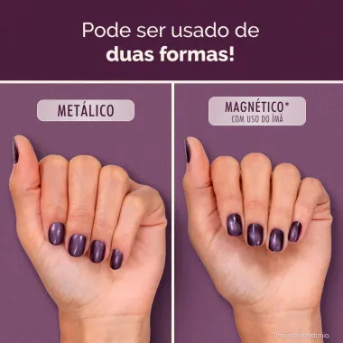 Esmalte Risqu&eacute; Diamond Gel Magnetic Shine Cor Frequ&ecirc;ncia M&iacute;stica 9,5ml