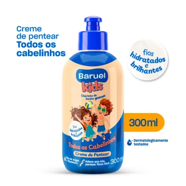 Creme de Pentear Infantil Baruel Kids Todos os Cabelinhos 300ml