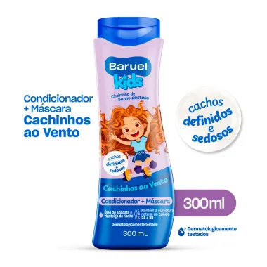 Condicionador e M&aacute;scara Baruel Kids Cachinhos ao Vento 300ml