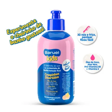 Creme de Pentear Baruel Kids Crespinhos Divertidos 300ml