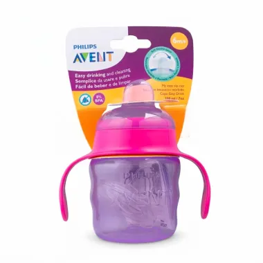 Copo De Treinamento Philips Avent Easy Sip Roxo +6 Meses 200ml