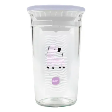 Copo de Transi&ccedil;&atilde;o MAM 360&deg; Antivazamento 8+ Meses Lil&aacute;s 290ml