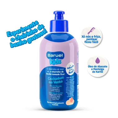Creme de Pentear Baruel Kids Cachinhos ao Vento 300ml