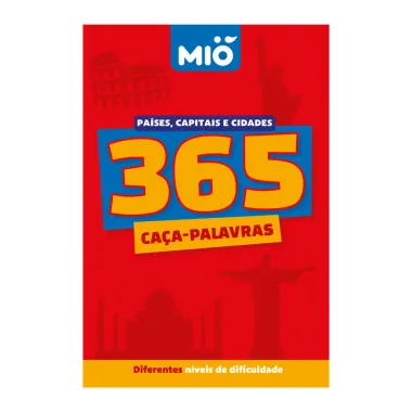 Livro 365 Ca&ccedil;a Palavras Mi&oacute; Pa&iacute;ses Capitais e Cidades Diferentes N&iacute;veis de Dificuldade
