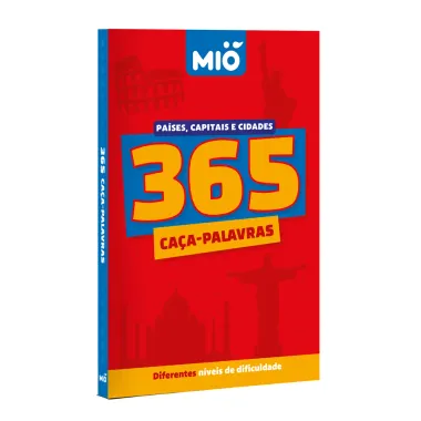 Livro 365 Ca&ccedil;a Palavras Mi&oacute; Pa&iacute;ses Capitais e Cidades Diferentes N&iacute;veis de Dificuldade