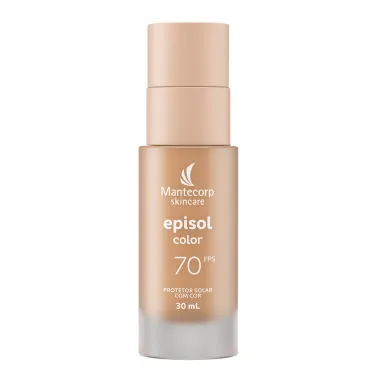 Protetor Solar Episol Color FPS 70 Cor Tom 2 Claro Duplo Aplicador 30ml