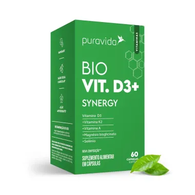 Puravida Vitamina D3 Suplemento Alimentar 60 C&aacute;psulas