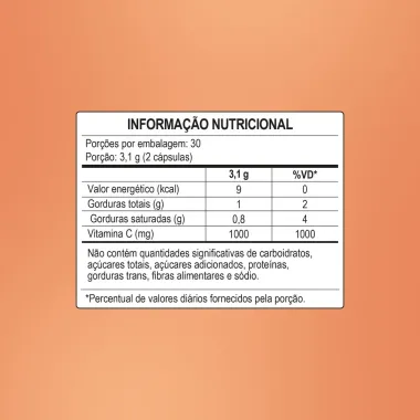 Bio Vit C+ Puravida com 60 C&aacute;psulas