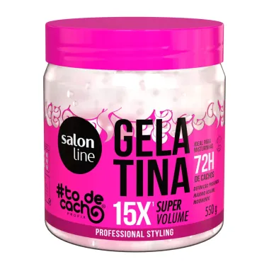 Gelatina Salon Line To de Cacho Super Volume 550g