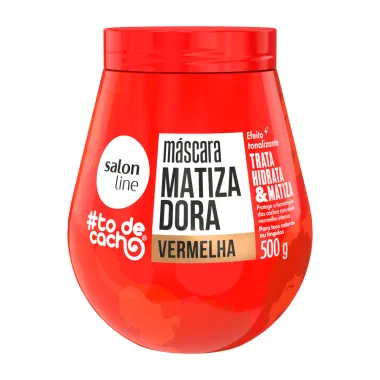 M&aacute;scara Matizadora Salon Line To de Cacho Vermelha Efeito Tonalizante 500g