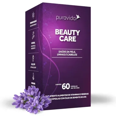 Beauty Care Puravida Pele, Unha e Cabelo com 60 C&aacute;psulas
