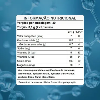 Bio C&aacute;lcio Puravida com 60 C&aacute;psulas
