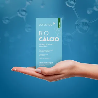 Bio C&aacute;lcio Puravida com 60 C&aacute;psulas