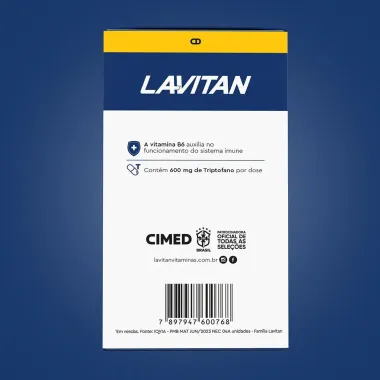 Lavitan Triptofano 600mg com 30 Cápsulas