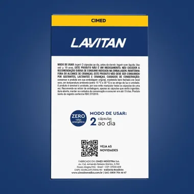 Lavitan Triptofano 600mg com 30 Cápsulas