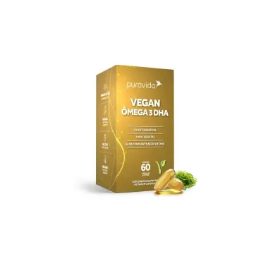 Vegan Ômega 3 DHA Puravida com 60 Cápsulas
