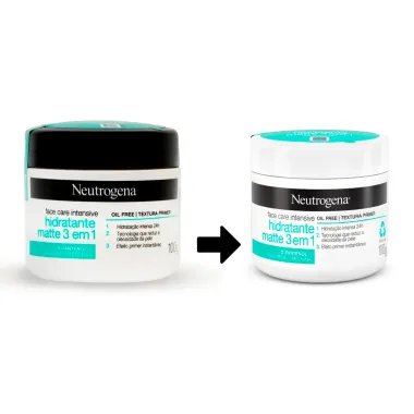 Creme Neutrogena Face Care Intensive Hidratante Matte 3 em 1 100g