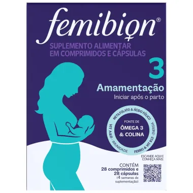 Multivitamínico Femibion 3 Amamentação Pós Parto 28 Comprimidos + 28 Cápsulas