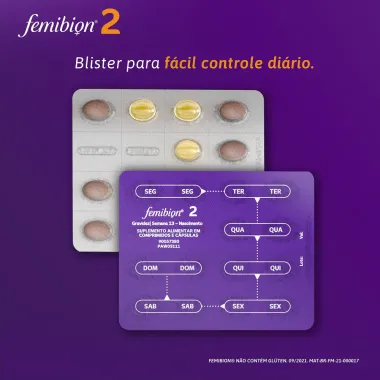 Multivitamínico Femibion 2 Gravidez com 28 Comprimidos + 28 Cápsulas