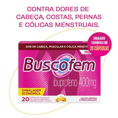 Buscofem 400mg com 20 Cápsulas Moles